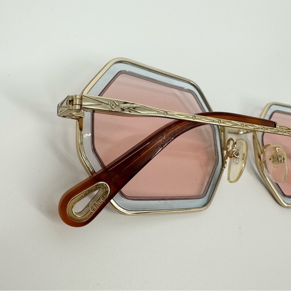 Chloe CE146S Tally Octagonal Sunglasses Pink Lens main image 7